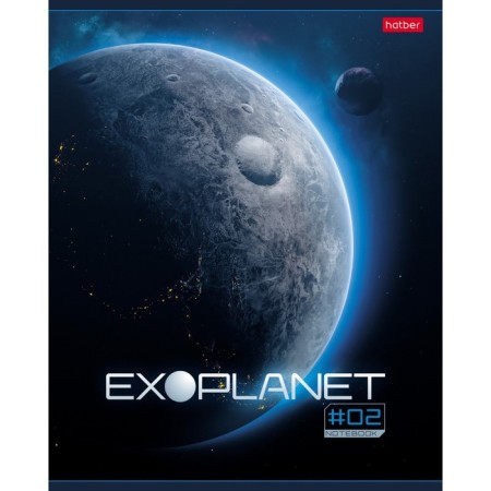 Notebook of 80 sheets in a cage, exoplanet, cover coated cardboard, glossy lamination, mix-2