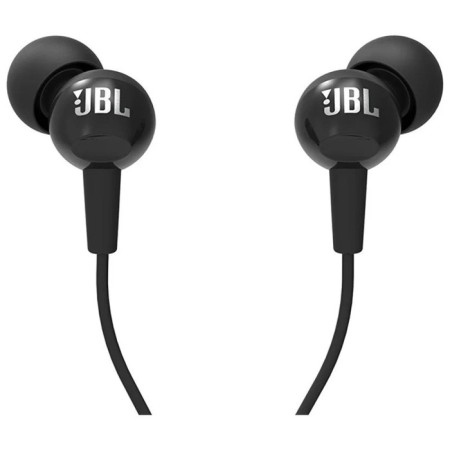Headphones JBL C100SI, vacuum, microphone, 100DB, 16 Ohm, 3.5 mm, 1.2 m, black