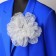 Tekstil “Flower” brooch voluminous, weightless, gray color