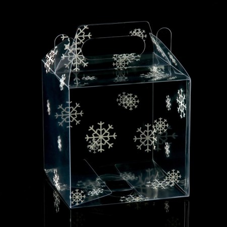 Folding box from PVC 11 x 11 x 11 cm "Festive mood"-3