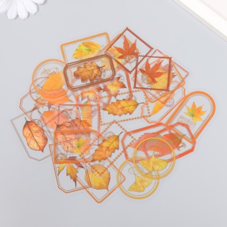 Stickers for creativity "Tags - autumn leaves" set of 30 pcs 0.2x8x11 cm