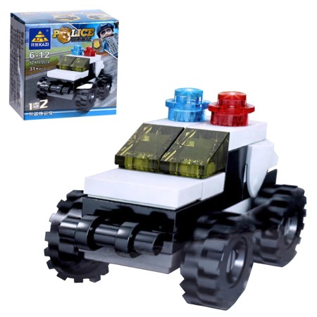 Block designer "Police transport", 10 types, mix-4
