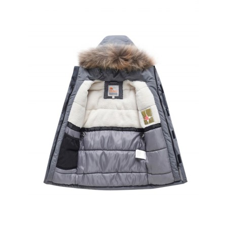 Winter park for a boy, height 116 cm, gray color-2