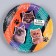 Disposable paper plate "Happy Birthday", cats, 18 cm