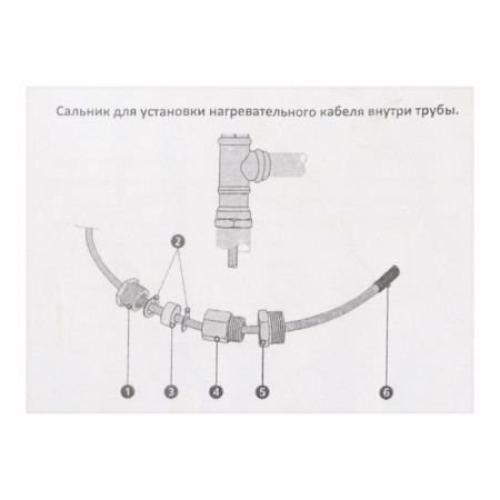 Assault seal for the heating cable into the AKS-3 pipe, 1/2 "-3/4"-5