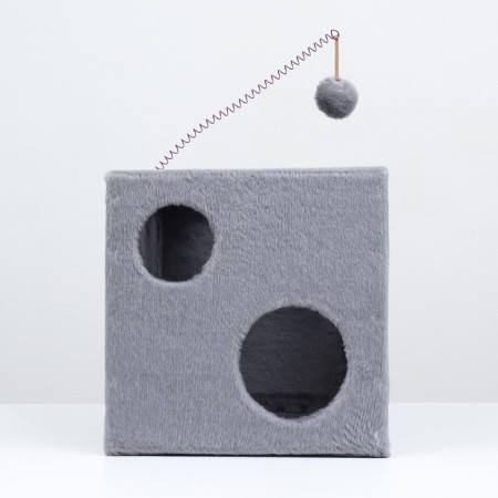 Cat house "Cube with a paw", with a toy, 40 x 40 x 40 cm-3