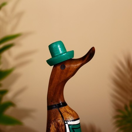 Souvenir "Duck in overalls" wood 27 cm-2