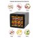 Drywall for vegetables and fruits JVC JK-FD801, 600 W, 7 tiers