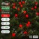 Garland “thread” 4.5 m with nozzles “balls”, IP44, dark thread, 30 LED, red glow, 2 modes, solar battery