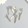 Decor Metal for creativity "Scissors" silver (A13717) 3.6x1.6 cm