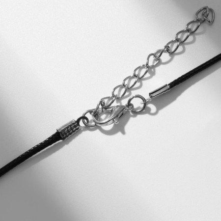 Unisex “Bear”, color black silver on a black lace, 44 cm-2