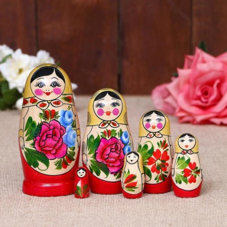 Matryoshka "Semenovskaya", 6 puppet, the highest category-5