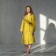 Shifu robe, size l, mustard color