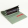 Women's wallet on magnets, green color