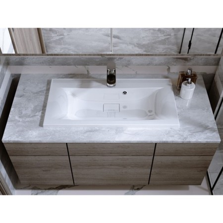 Paola Elegante sink, half -around, 90 cm, rectangular-1