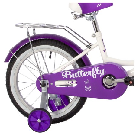 Bicycle 16 "Novatrack butterfly, white/purple color-3