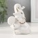 Souvenir Ceramics "Elephant with a coin - a ruble" White with gold 5.8x6.5x9.5 cm