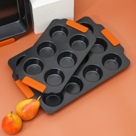 Magistro baking form "French Bakery. Circle ", 30.5 × 18 × 3 cm, 6 cells, anti -stick coating-9