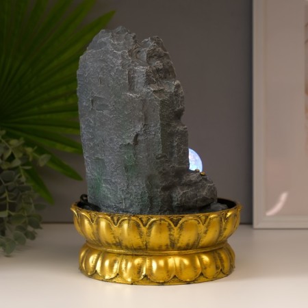The desktop fountain from the network, the backlight "Ganesha in the rock" 28x20x20 cm-5