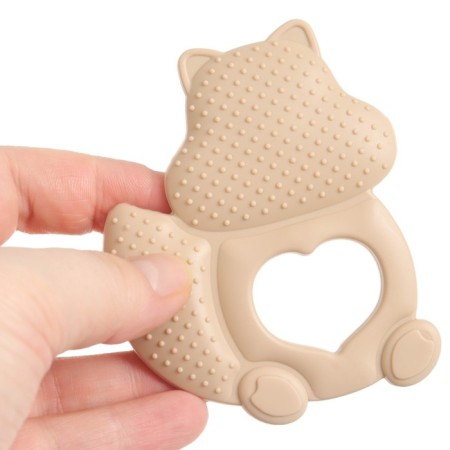 Silicone Bitter “Squirrel”, beige color, mum & baby-5
