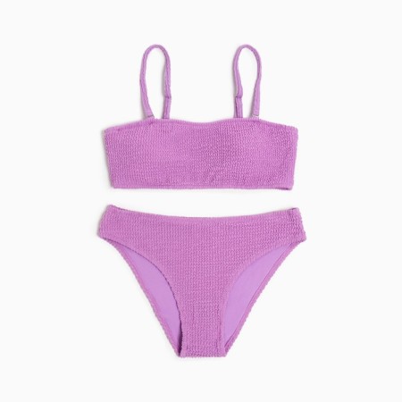 Swimsuit female separate minku plain color violet, size 44-4