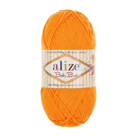 Yarn "Baby Best" 10% bamboo, 90% acrylic 240m/100g (336 orange)-1