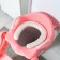 Children's lining - a seat on the toilet "notes", with a soft seat, the color is pink