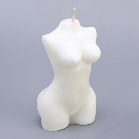 Figure candle "Woman silhouette", 10x5 cm, white-1