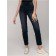 Women's jeans with a high landing CONTE Elegant Mom Fit, size M, color Washed Black