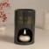 Aroma lamp ceramics "Focus for itself" gray with gold 7.2x7.2x11.6 cm