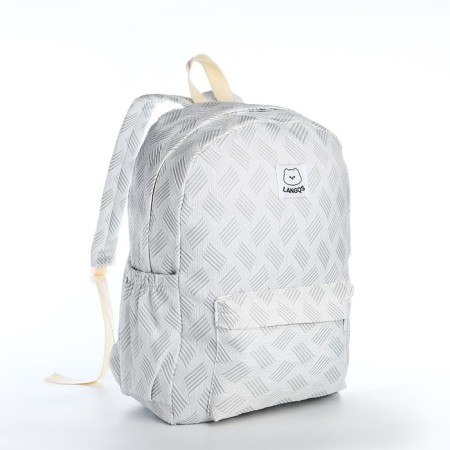 School backpack from textiles on lightning, 3 pockets, color gray color-2