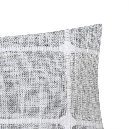Pillowcase decorative Ethel Squares Gray color, 45x45 cm polyester-2