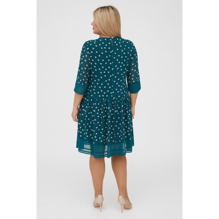 Women's dress, size 52, green color-3