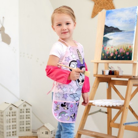 Apron with overshielders Children's "Minnie Mouse", unicorn, 49x39 cm-3