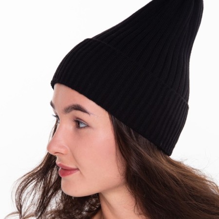 Female Winter hat, black color, size 52-56-1