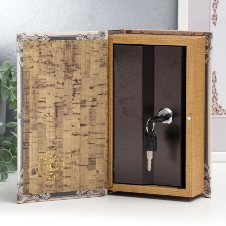 Safe-book wood, leatherette "Crown. Sovereign Treasure" 21x13x5 cm-2