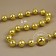 Beads on threads, round, 12 mm, 2 m, gold color