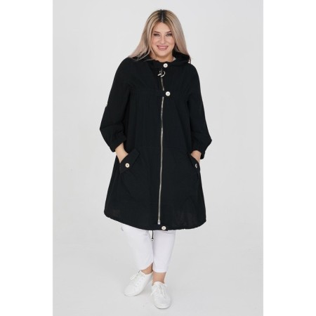Cardigan female, size 58, black color-1