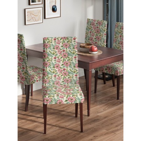 Case for the chair "Flower and leaves", decorative, velor-2
