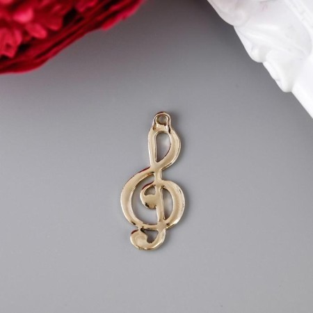 Decor for creativity Metal "Violin key" gold 2.9x1.3 cm
