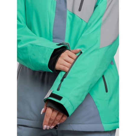 Ski jacket women's winter, size 58, color gray color-4