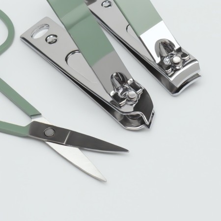 Manicure set, 7 items, in case, menthol color-4