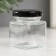 Bank for candles glass with a cover "Four faces" Transparent 50 ml 4.5x4x5.5 cm