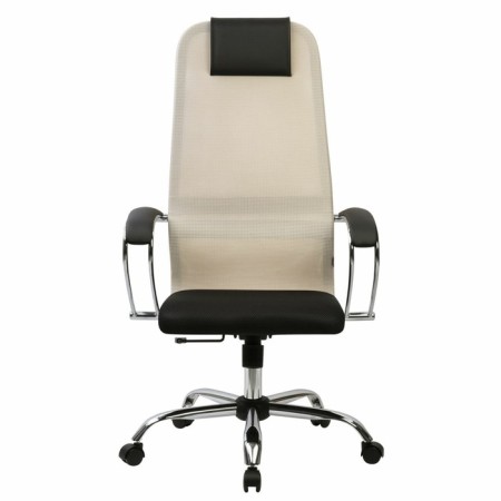 Кресло для руководителя BRABIX PREMIUM Ultimate EX-800 хром, сетка Х2, черный/бежевый-2