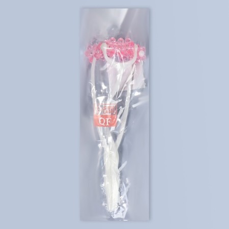 Facial and neck massage "Trident", 23 × 5 × 2.5 cm, white/pink color-7