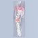 Facial and neck massage "Trident", 23 × 5 × 2.5 cm, white/pink color