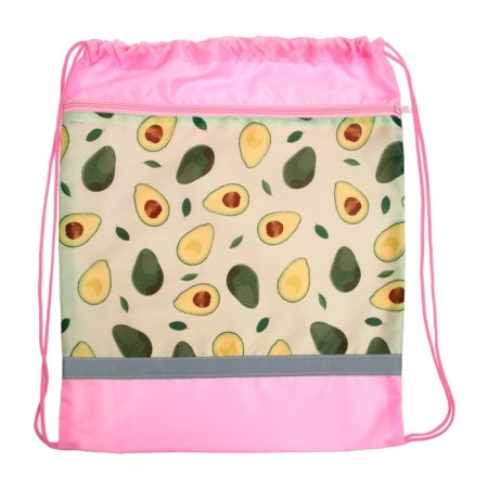 A bag for shoes with a pocket of 490 x 410 mm, with a reflective strip, "avocado"-1