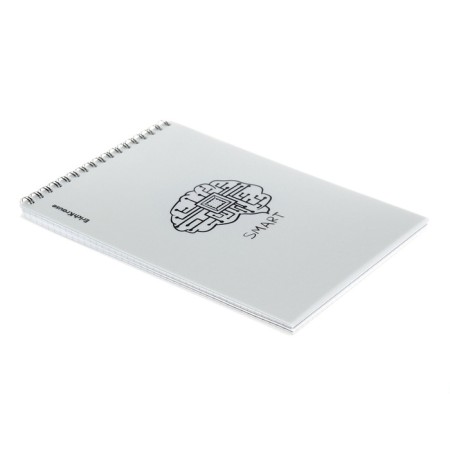 Notepad for spirals A5, 80 sheets, cage, Erichkrause "Life Style", plastic cover silk -screen cover, OFSET BELICT 100%, silver-5