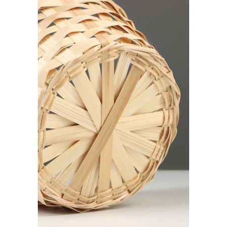 Wicker basket 20 x 20 x 9 cm, handle h = 25 cm, red-6