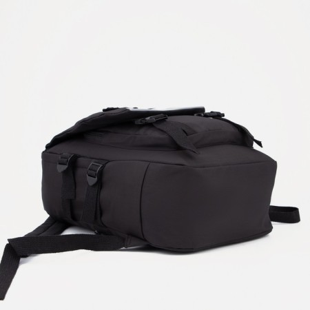 A backpack with a zipper, cute, black color-2